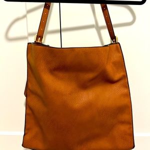 Faux leather tote